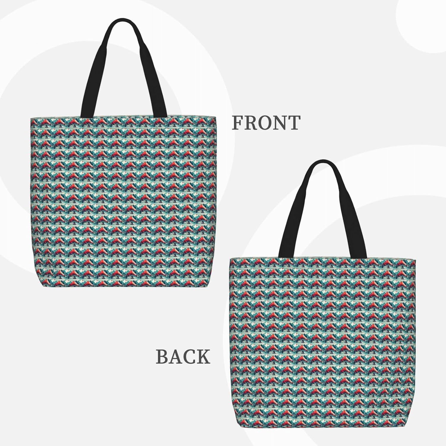 Travel Mountain Scenery Print Eco-Friendly Tote Lightweight Grocery Bag Daily Commuting Travel Beach Gym Use