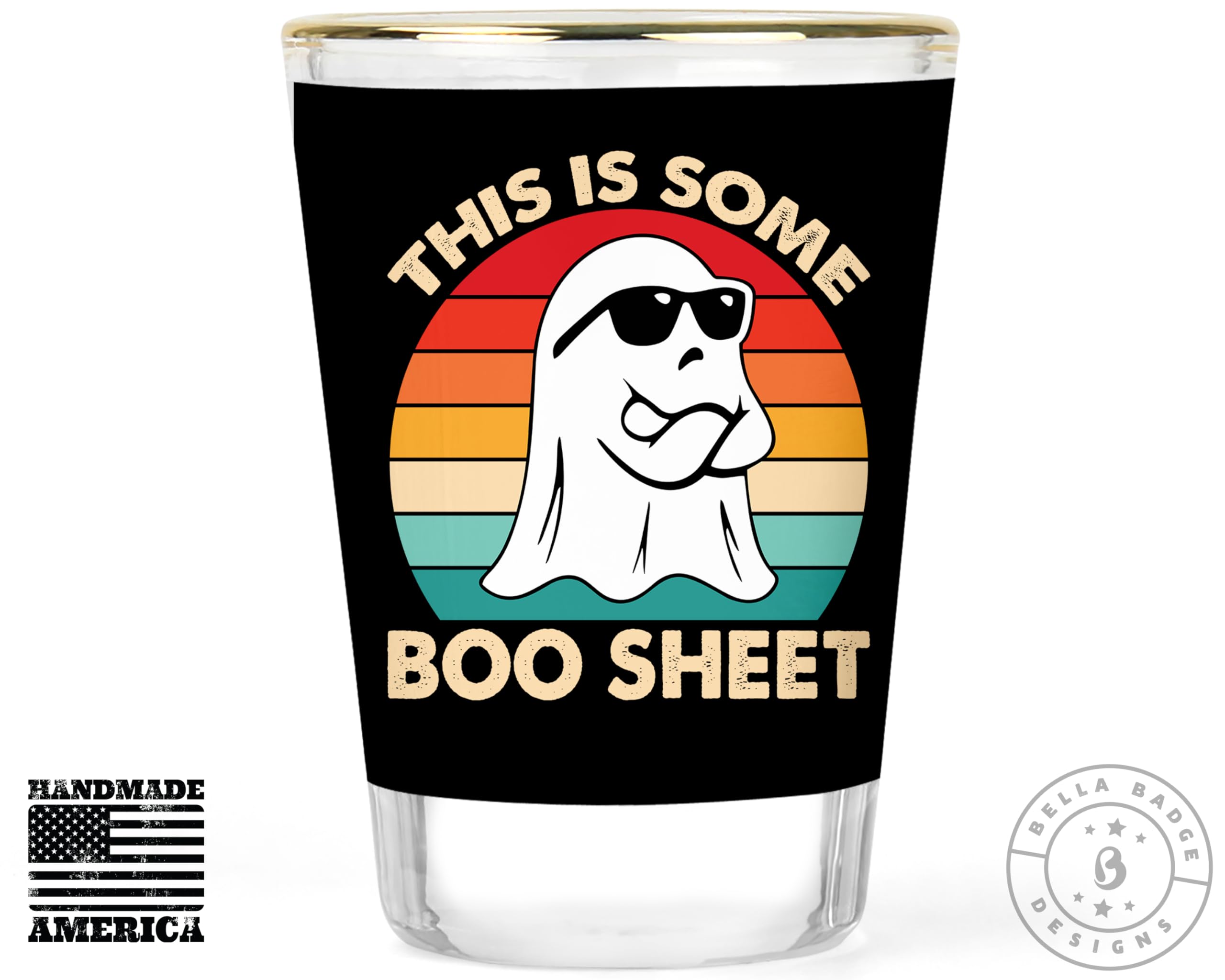 Halloween Shot Glass | This is Some Boo | Halloween Party Shot Glasses | Ghost Shot Glass | Halloween Gift | Halloween Glass | Happy Halloween Collectible Keepsake | This is Boo Sheet