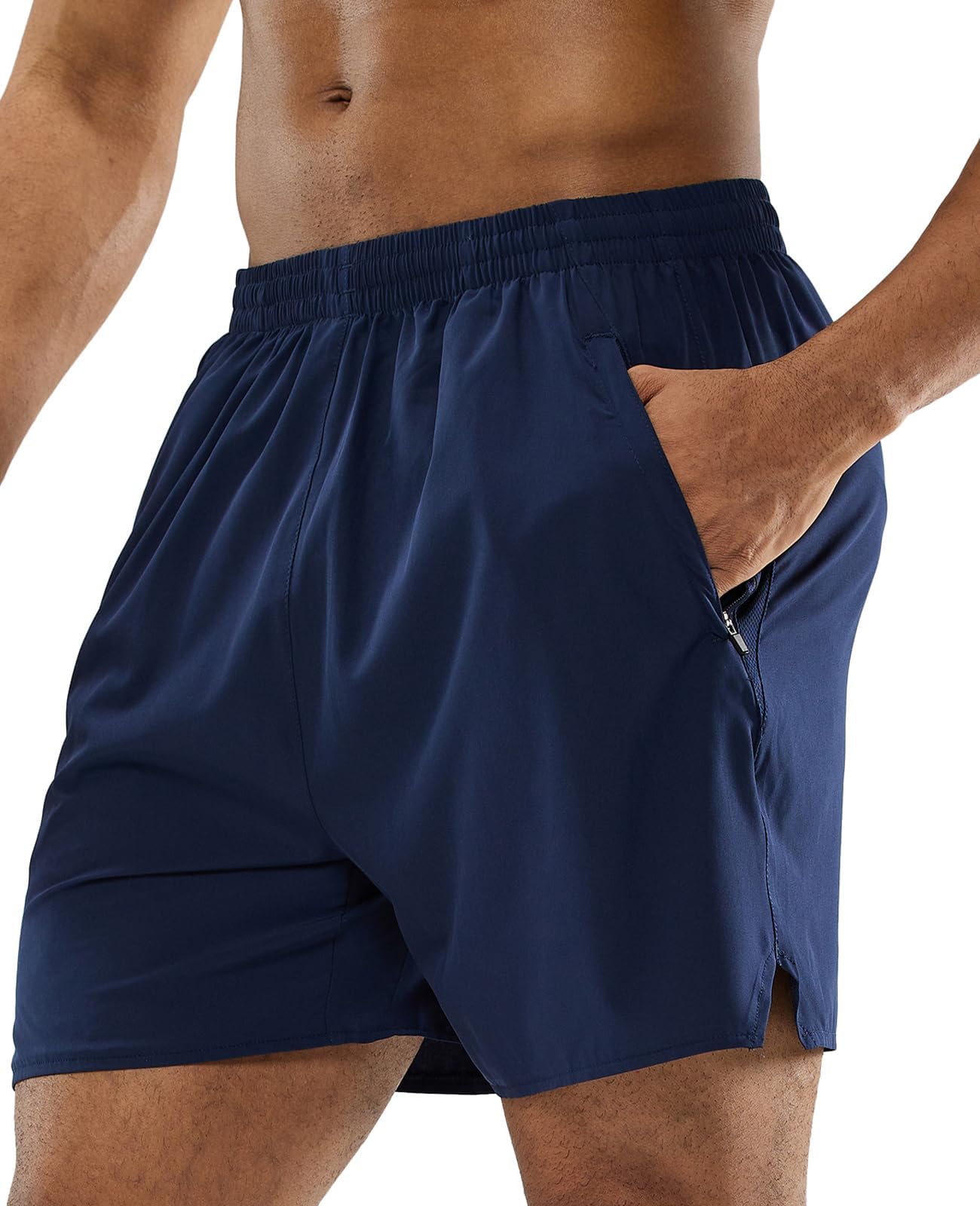 MIER Men's 5 Inch Inseam Running Shorts, Quick-Dry with Pockets