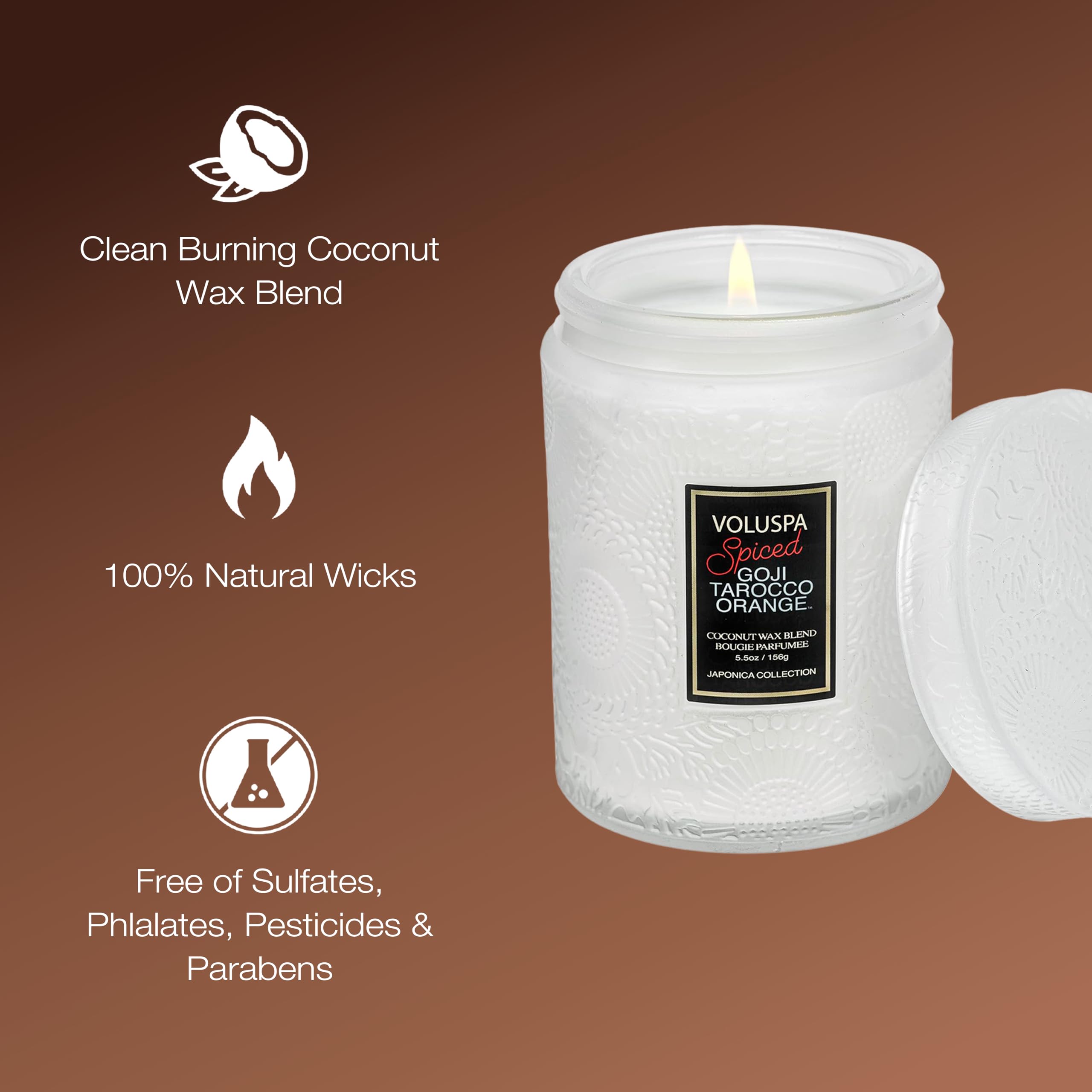 Amazon.com: Voluspa Spiced Goji Tarocco Orange, Small Candle Jar