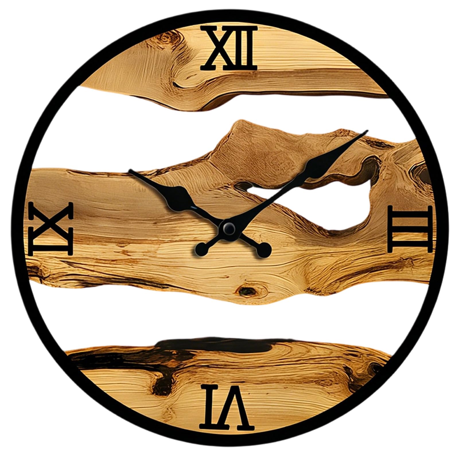 Kaeltsyn Decorative Wall Clock, Battery Operated Clock Silents None Ticking Clocks Farmhouses, Kitchen, Bedroom, Bathroom Decors Silents Battery Operated None Ticking