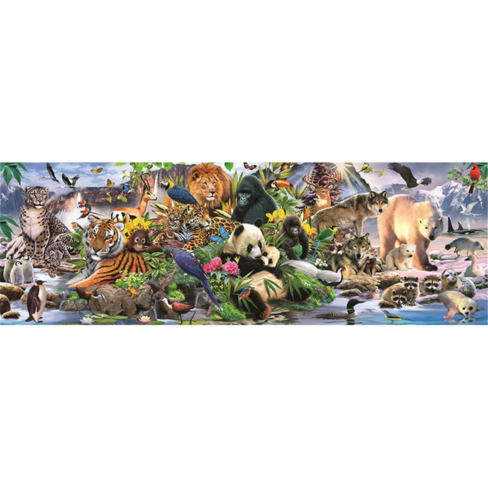 Diamond Painting Set Full Groß,Tierwelt,5D Diamond Painting Erwachsene und Kinder Diamant Painting Bilder Malen Nach Zahlen Diamant Wohnzimmer Schlafzimmer Büro Wand Dekoration，Round drill 50x150cm