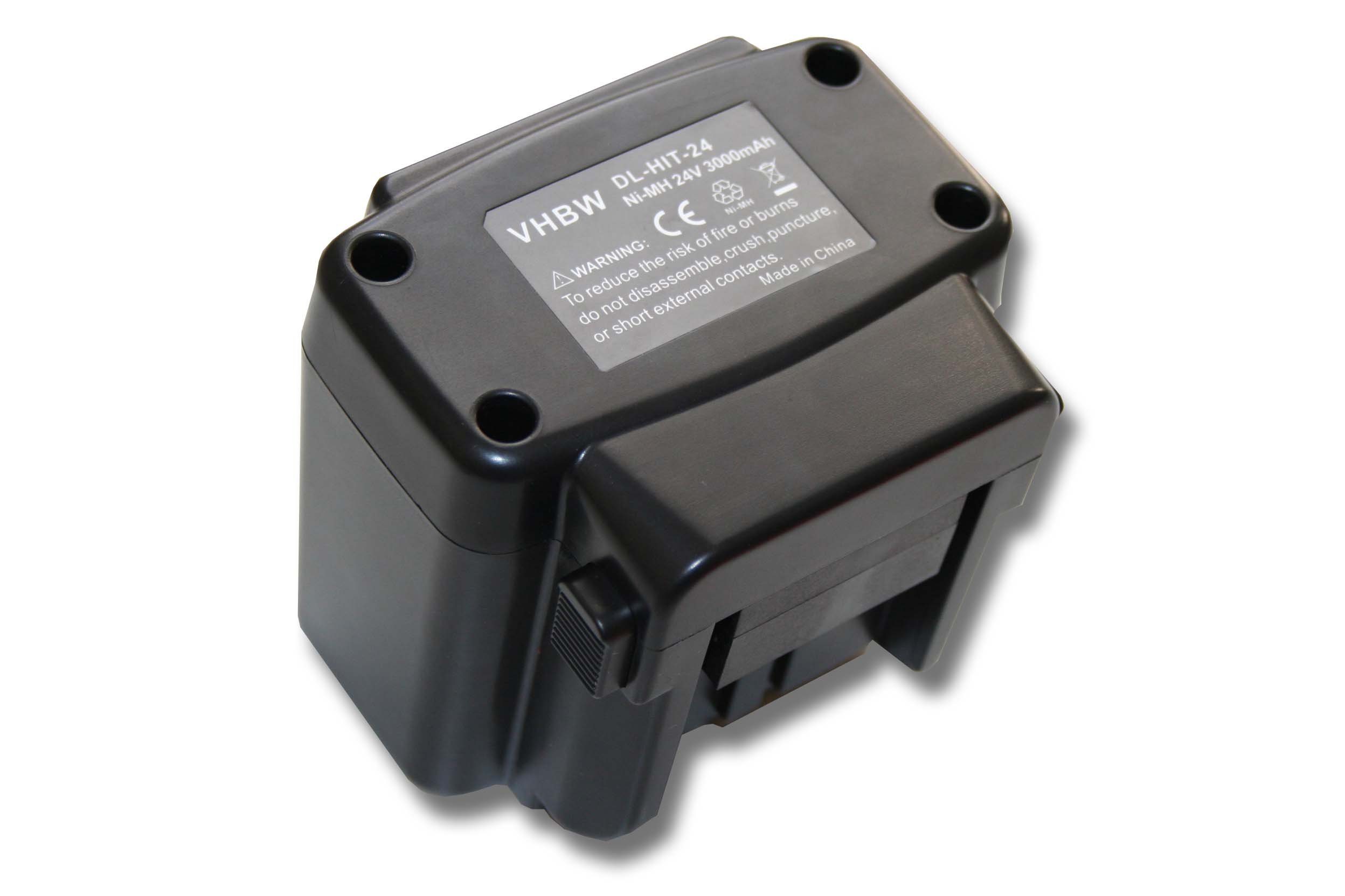 vhbw Battery Replacement for Hitachi EB 2430R, EB 2430HA, EB 2420, HH2414, EB 2433X, 319-807, 319-805 for Power Tools (3000 mAh, NiMH, 24 V)