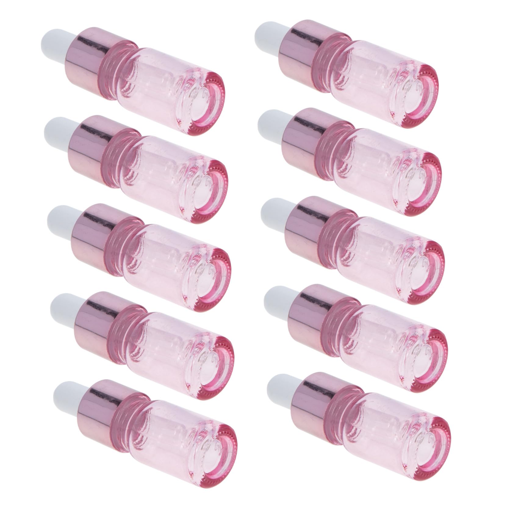 35 Stück 5ml Glas Tropfflaschen Rosegold mit Pipette Wiederbefüllbare Duftfläschchen für Parfum Ätherische Öle Tragbare Reise Glasbehälter für Kosmetik und Aromatherapie