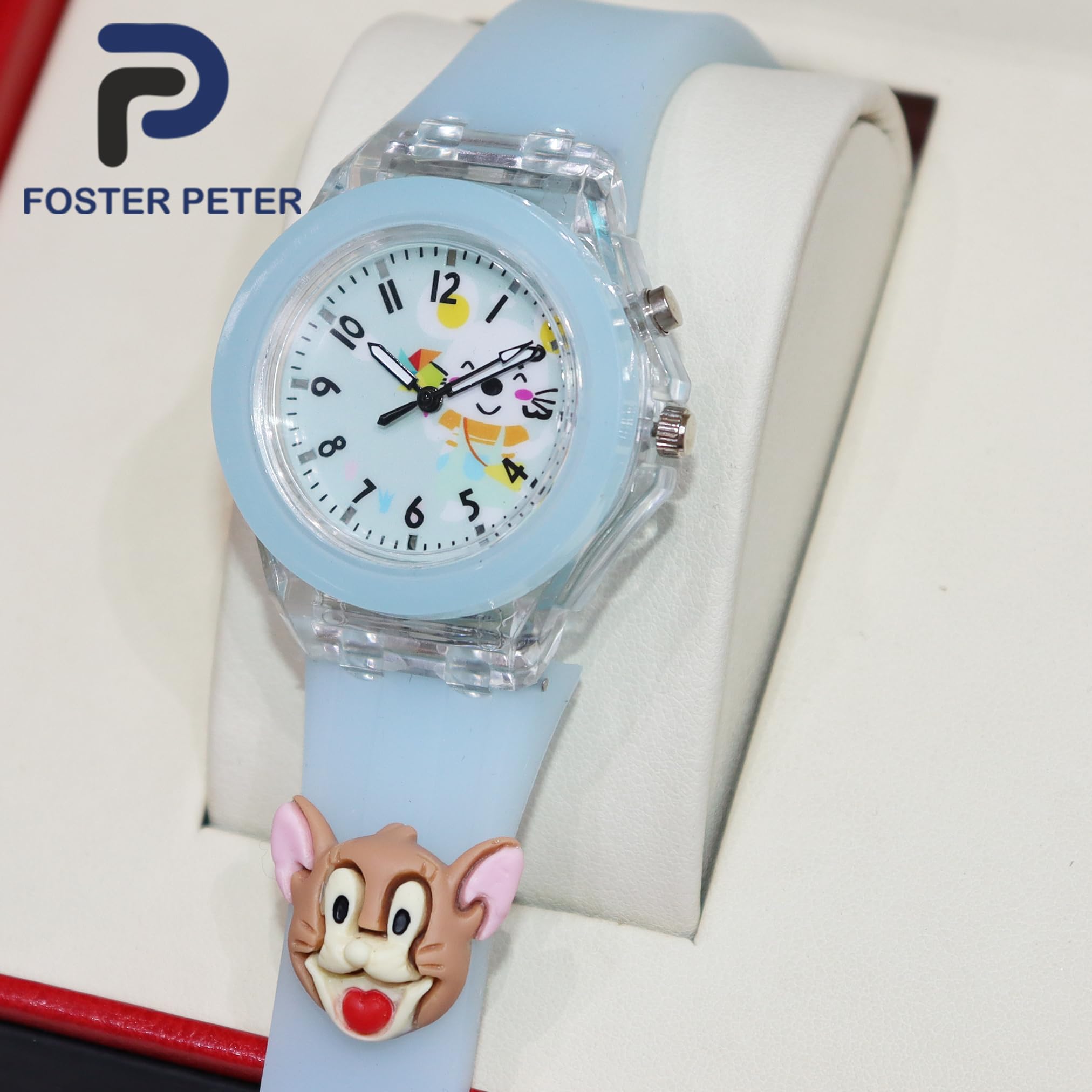 FOSTER PETER(Cartoon Analouge Watch for Kids Boys and Girls | Analogue Watch with Glowing Disco Light (Purple) 4
