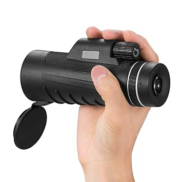 HaizhukSales High Power 40X60 HD Monocular Telescope Shimmer Night Vision for Outdoor Hiking Electronic Phone Computer Products for Travel/Work