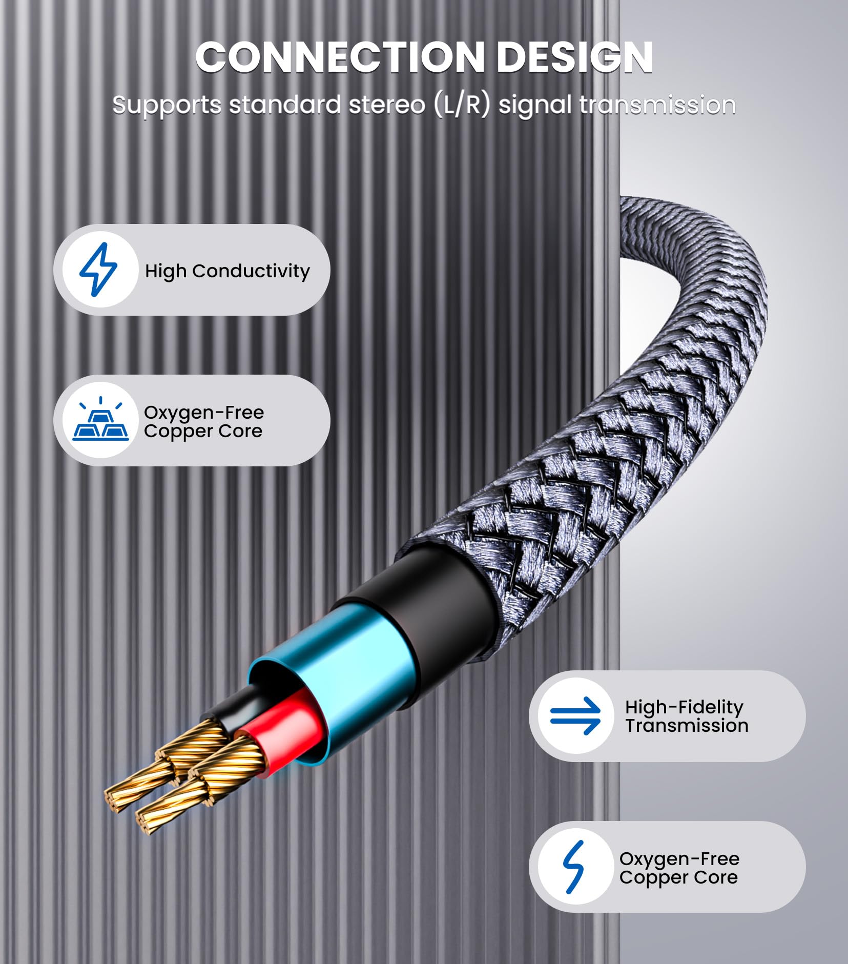 Câble RCA vers XLR, 2 RCA mâles vers 2 XLR mâles, connexion audio stéréo Hi-Fi, câble de microphone – 3 mètres