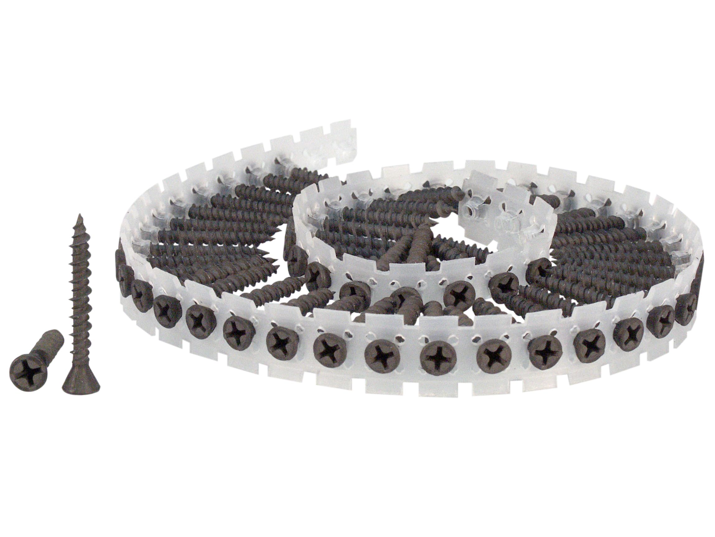 SENCO 39J30MP Gypsum Fibreboard to Wood/Light Steel Screws – PH2 Philips - Phosphated Finish - Sharp Point Fine Thread - 3.9x30mm Plastic‑Collated 1000pcs for Indoor Fixing
