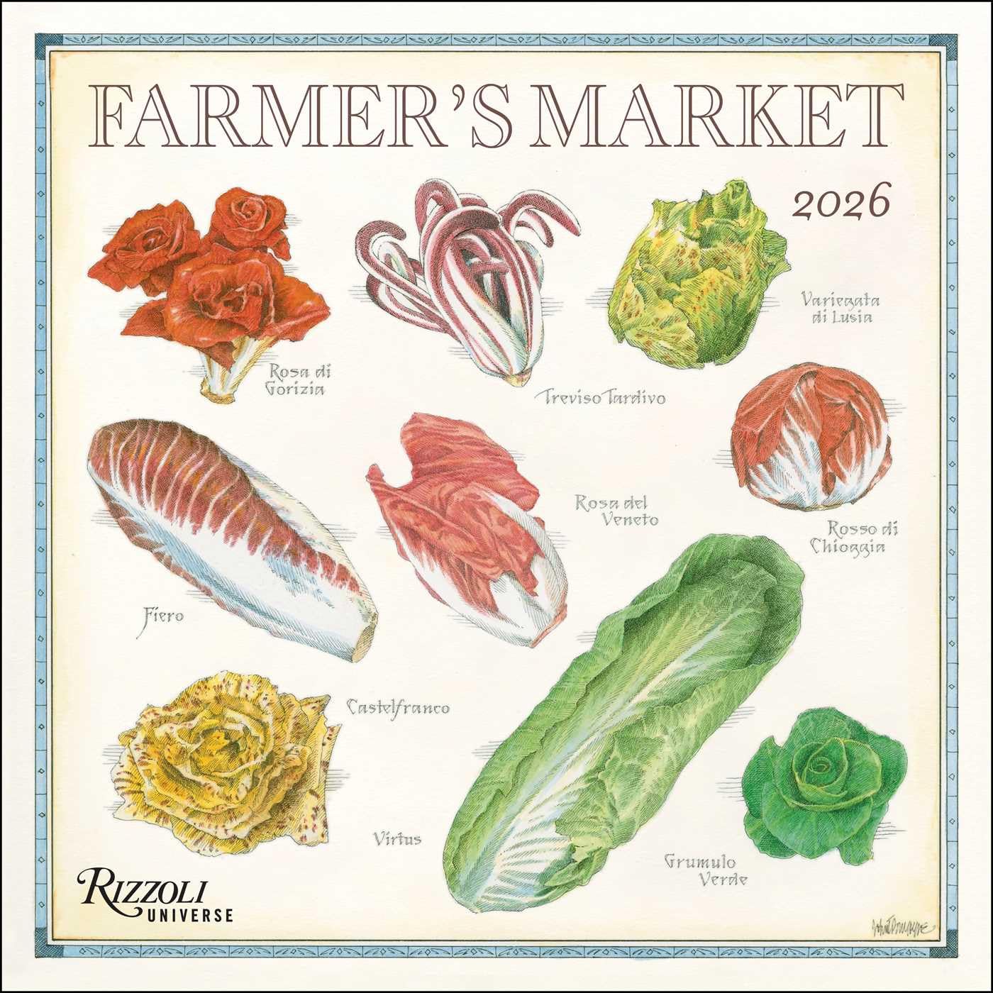 Farmer's Market 2026 Wall Calendar