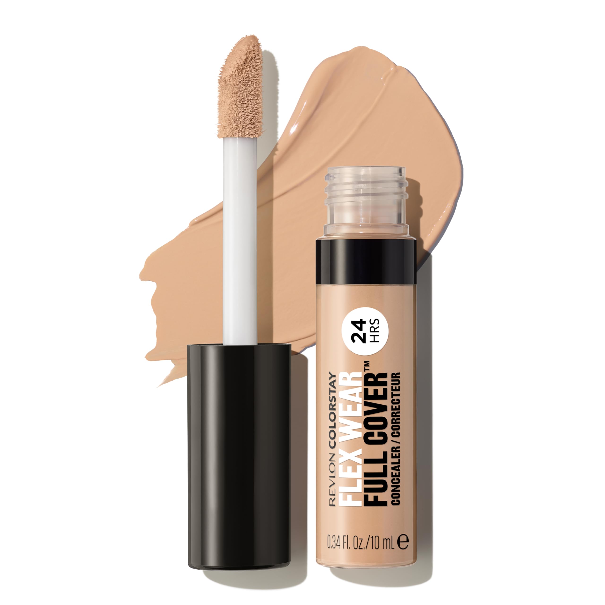 REVLON ColorStay Flex Wear Full Cover Corrector de 100% cobertura de larga duración con ácido hialurónico y vitamina E tono Light Medium, 10ml