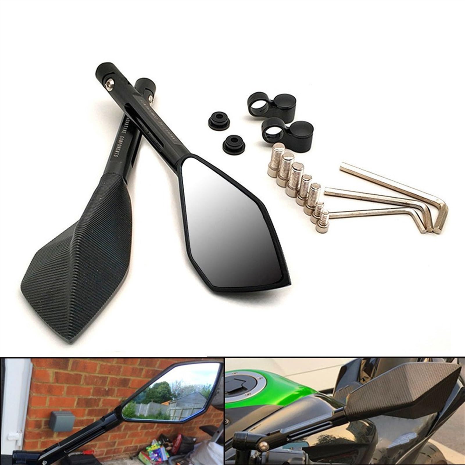 Amazon.co.jp: ユニバーサルオートバイバックミラーサイドミラー 用