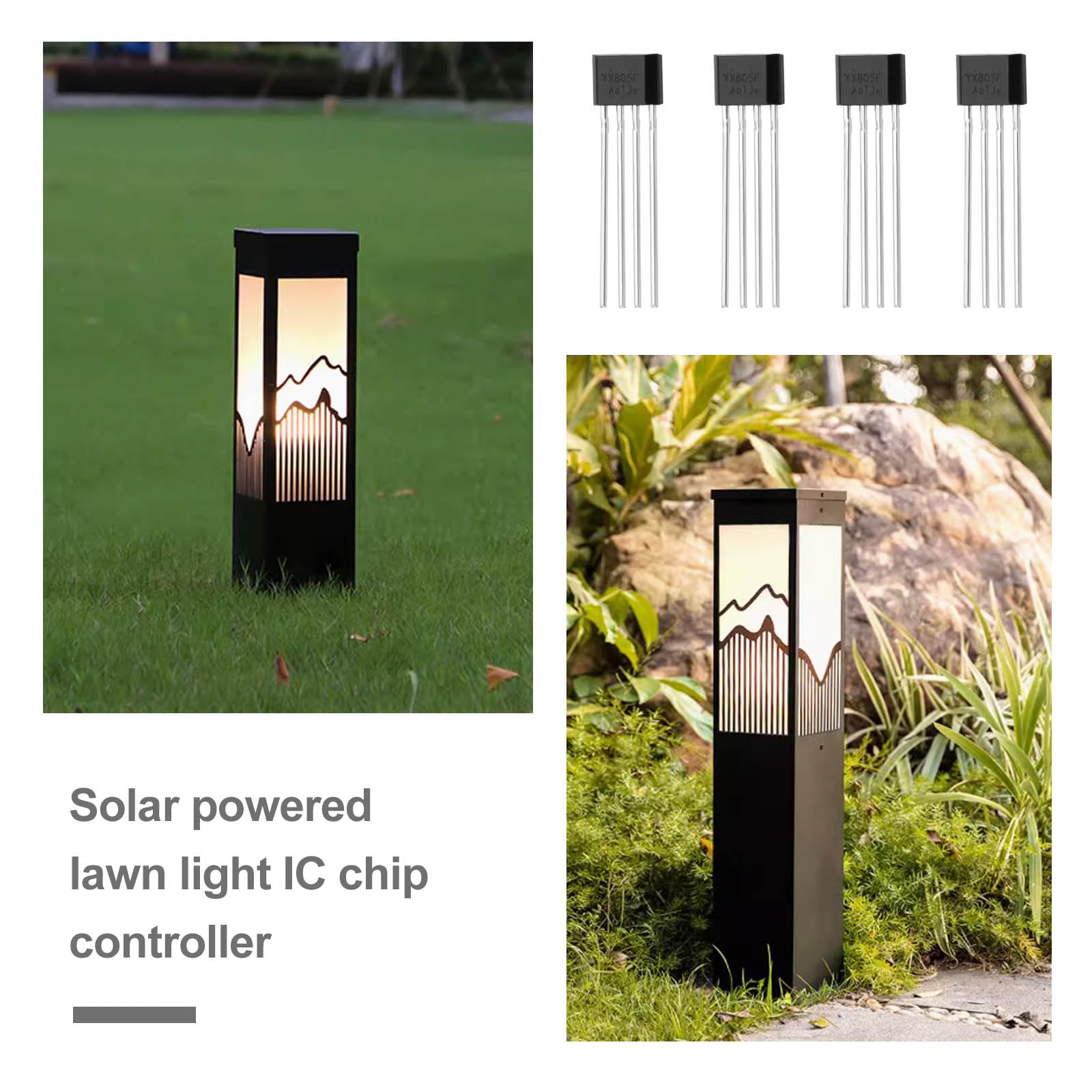 20 x LED IC Solar Power Treiber Ladecontroller YX805F YX805A geeignet für 1,2 V wiederaufladbare batteriebetriebene Solar-Rasenleuchten