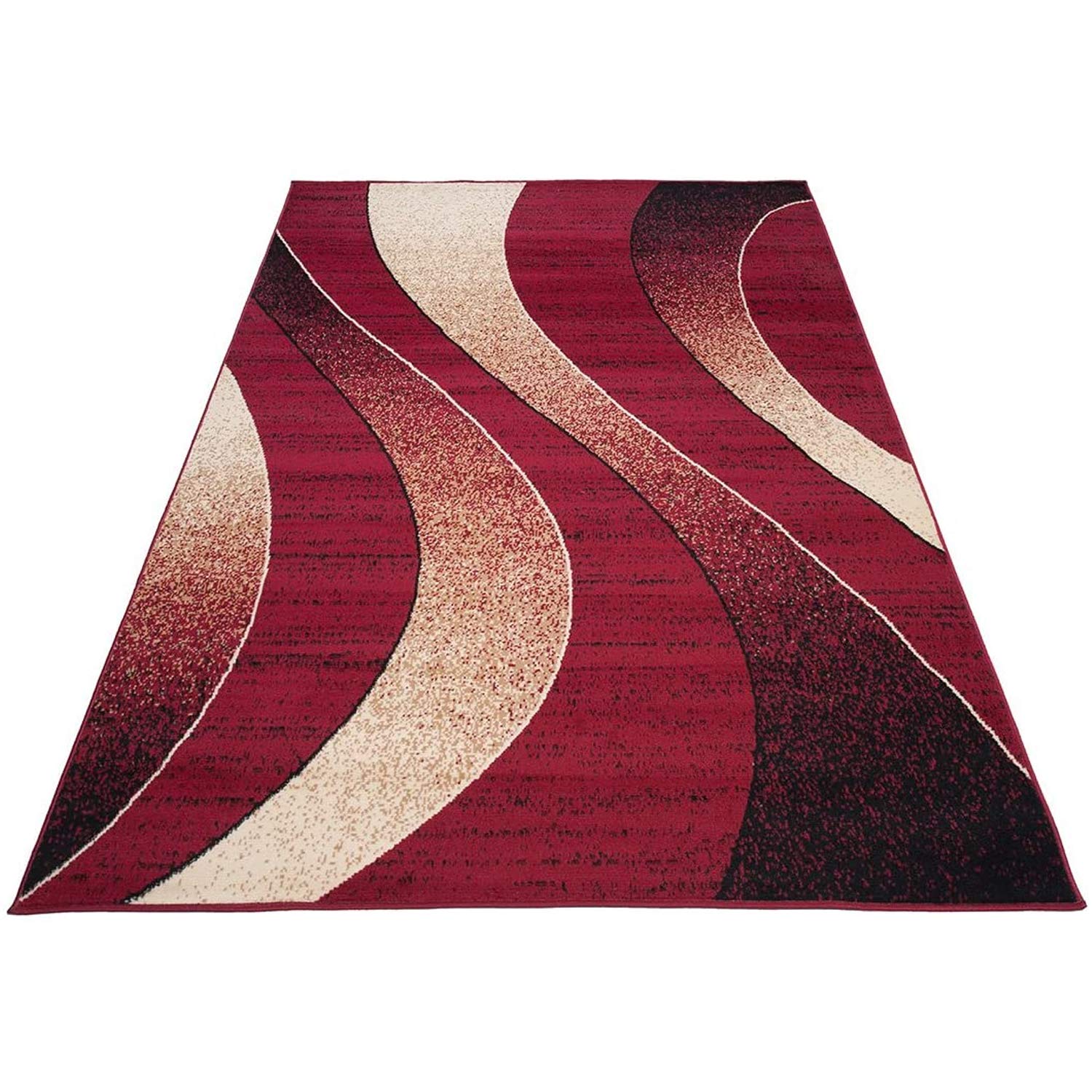 Carpeto Rugs Tappeto Salotto Moderno Pelo Corto - Tappeti Camera da Letto - Tappeti Moderni Soggiorno - Tappeti Salotto Grandi Dimensioni - Rosso - 140 x 200 cm