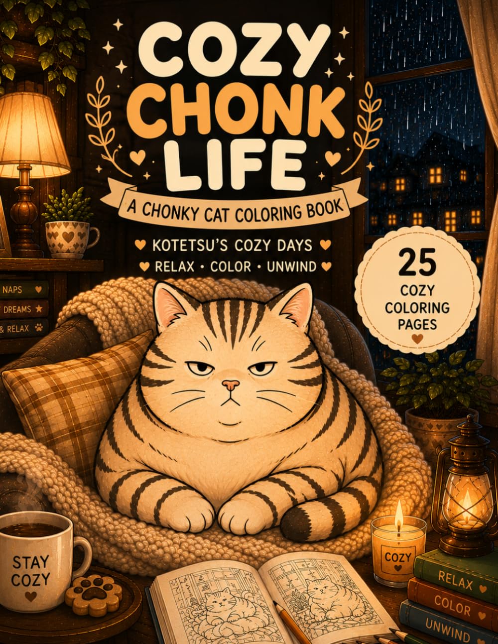 COZY CHONK LIFE: A CHONKY CAT COLORING BOOK