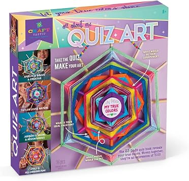 Craft-tastic All About Me Quiz Art Craft Kit Answer Fun Questions to Make a Personalized Piece of Art Ages 8+