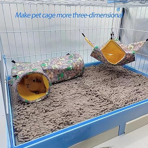 Miniatura 10 de Hamaca para hurón de conejillo de indias, túnel de esquina de animales pequeños, tubos y cama para erizo, cerdito de chinchilla, juguetes y