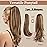 YOUNGWAYS Clip in Ponytail Extension Brunette and Honey Blonde 18 Inch Pony Tails Hair Extensions for Women Long Straight Curly Tail Ponytail Hair piece Synthetic Fake Versatile Pony