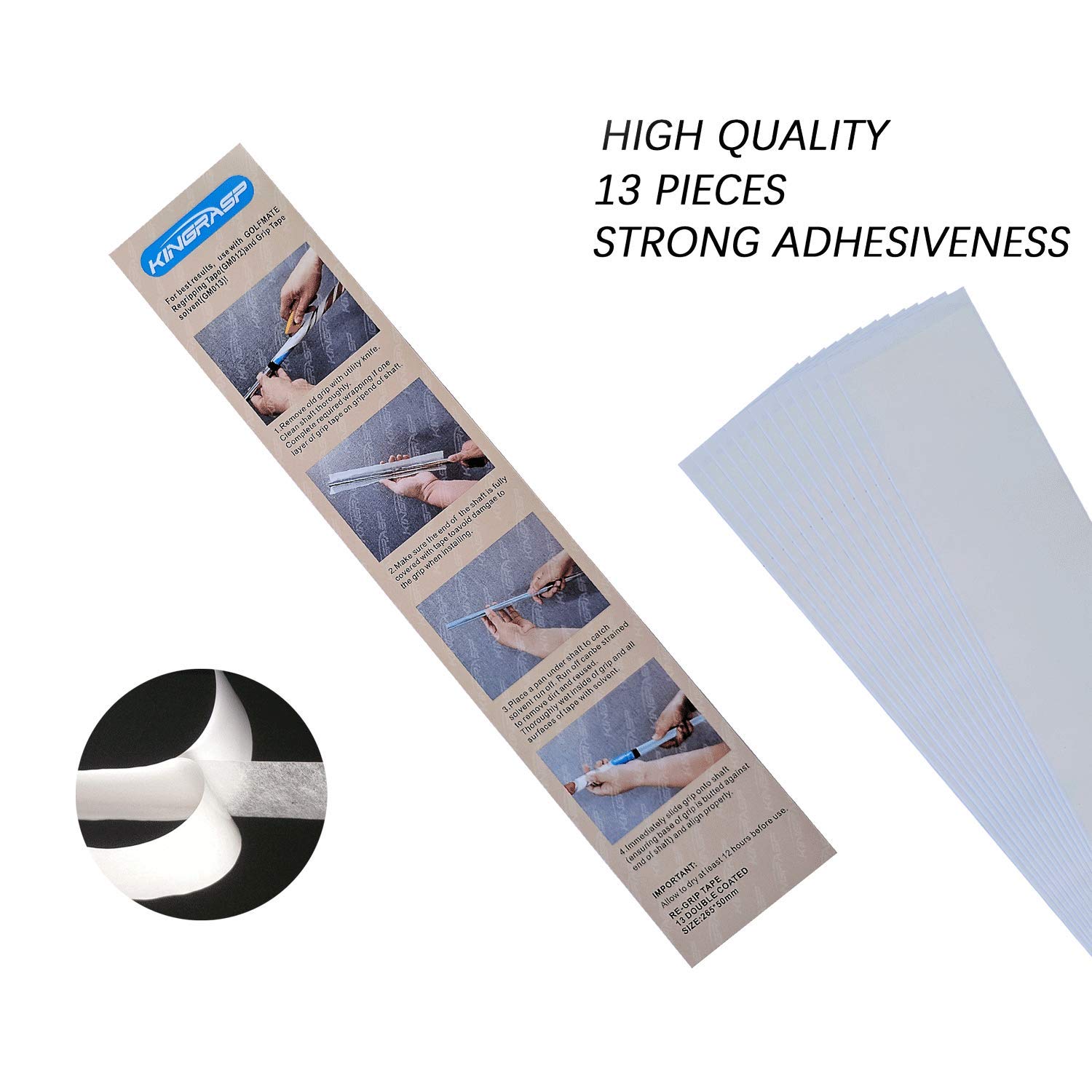 Complete Golf Grip Kit for Regripping Golf Clubs - Professional Quality - Options Include Hook Blade,2” x 10.60”