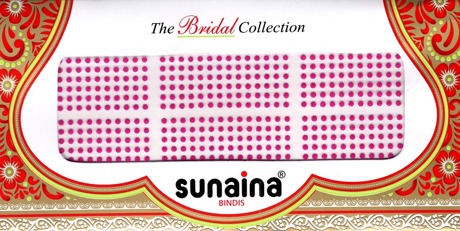 Sunaina Bridal Collection Dark Pink Bindi for Women (size-8) (Size 2mm)-picture-11