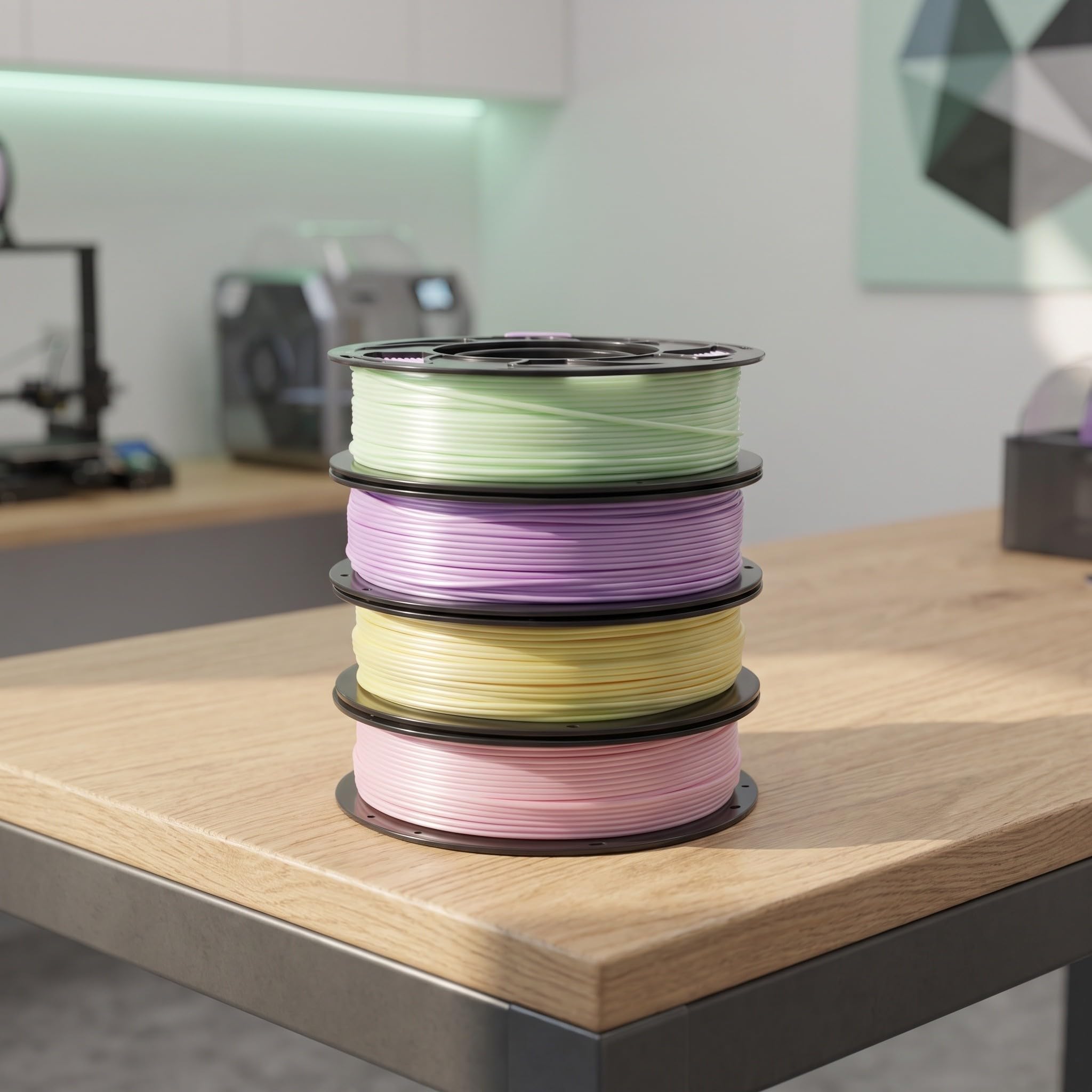 Filamento Pla Surtido 1,75mm, 4 Bobinas para Impresora 3d