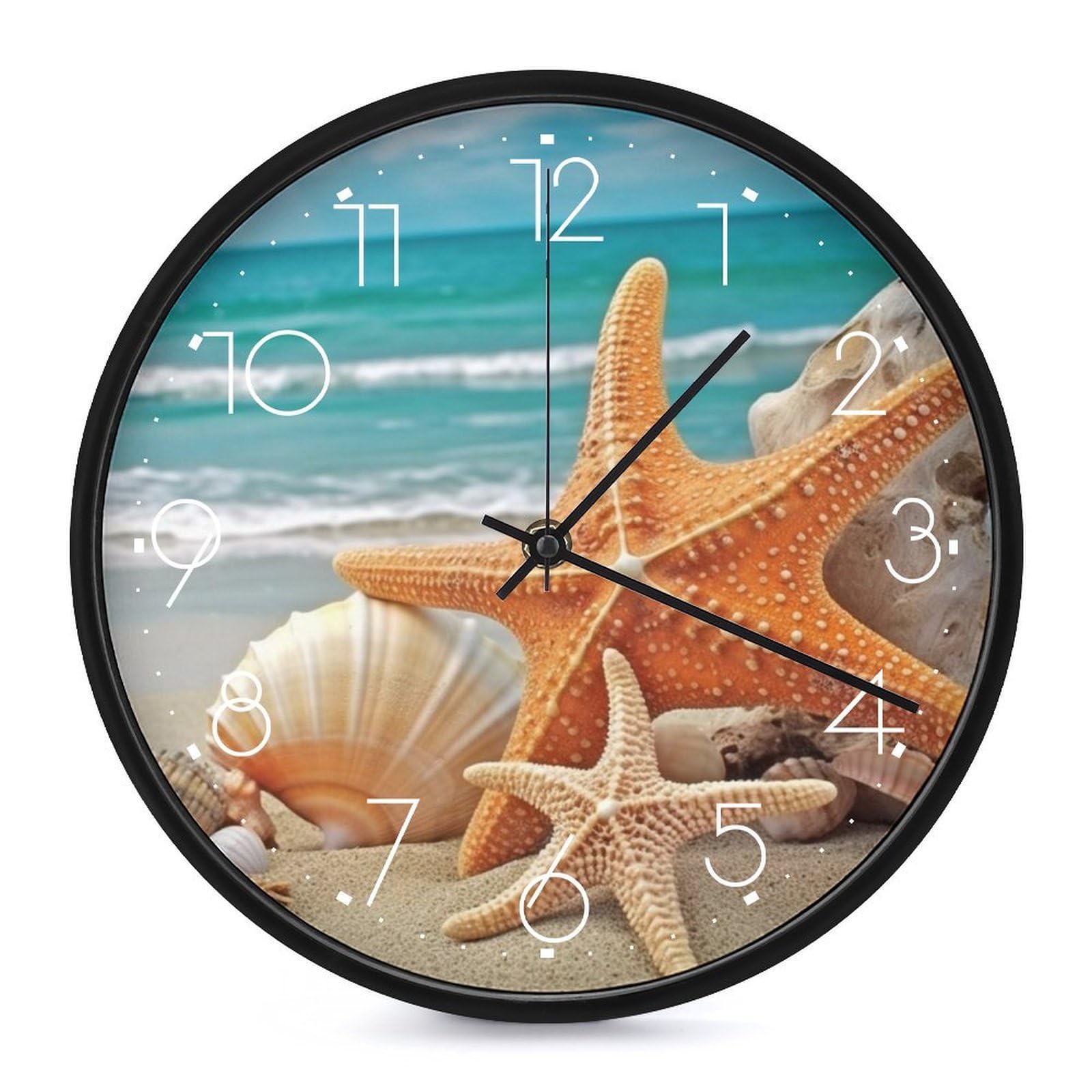 Horloge murale ronde à la mode style bord de mer élégant pour finitions intérieures soignées