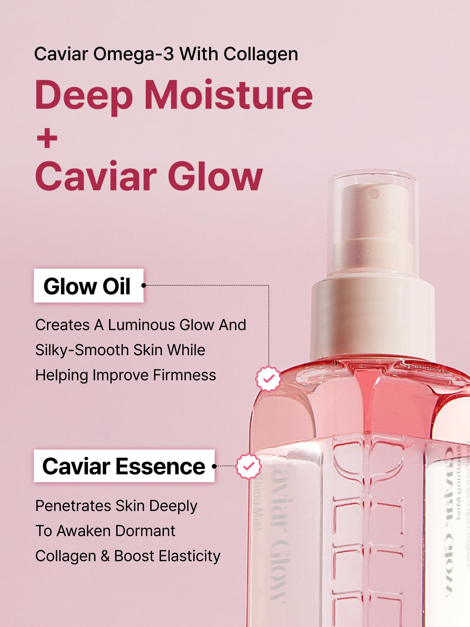 Caviar Glow Soothing Face Mist Serum Spray with Caviar & Squalane