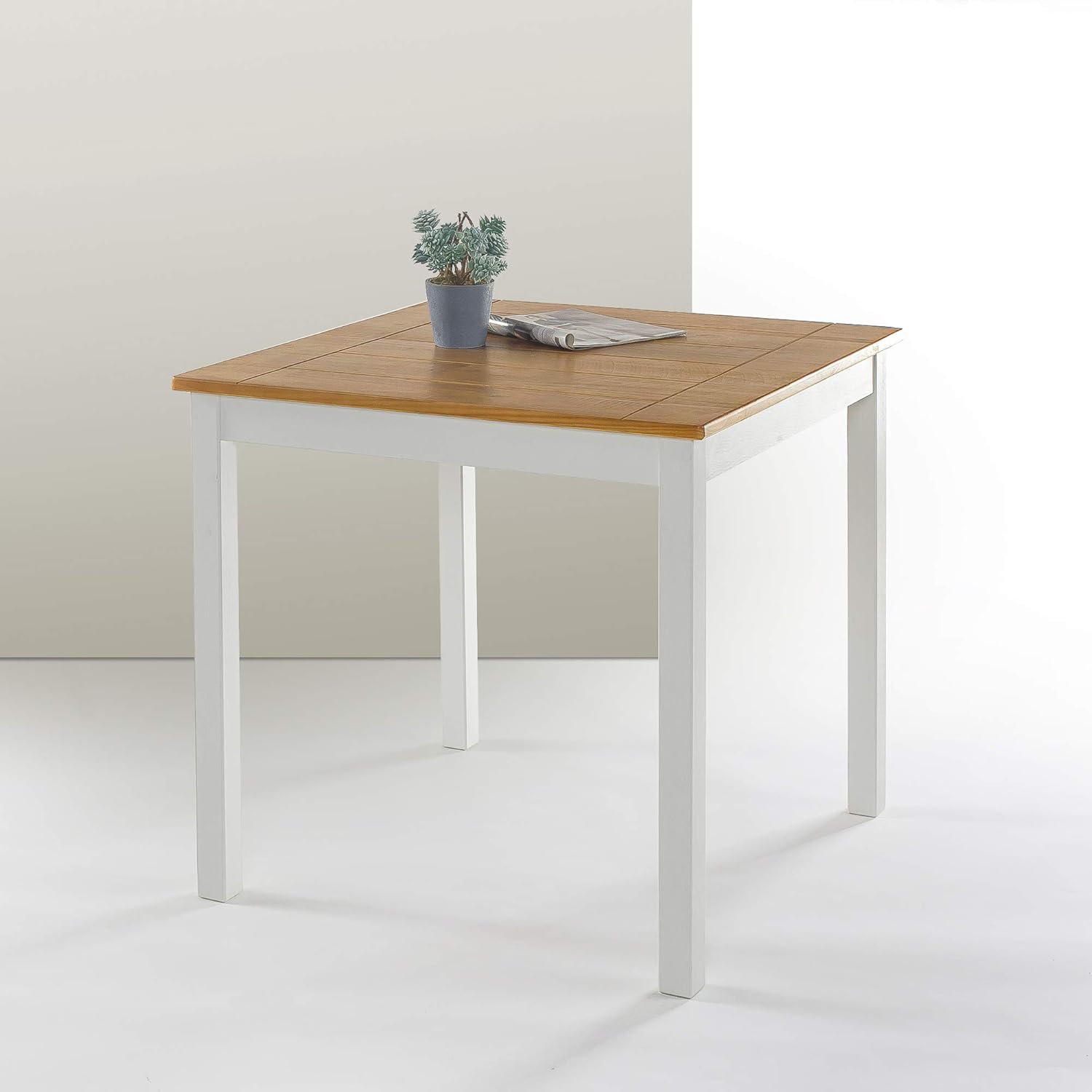 Zinus Dining Table, Wood, Farmhouse, 29.5 in x 29.5 in x 29 in Amazon