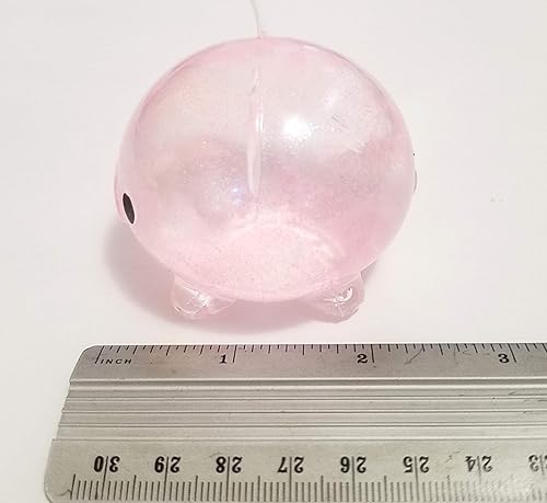 Miniatura 3 de JM Future Pelota de cerdo con purpurina de cristal para aliviar el estrés y apretar, juguete divertido para niños reductor de ansiedad y alivio de