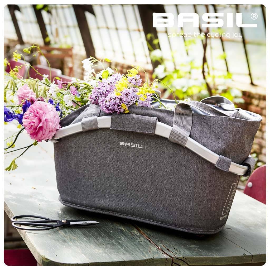 Basil 2Day Carry All Rear Basket, szary do walki wręcz, 22 litry