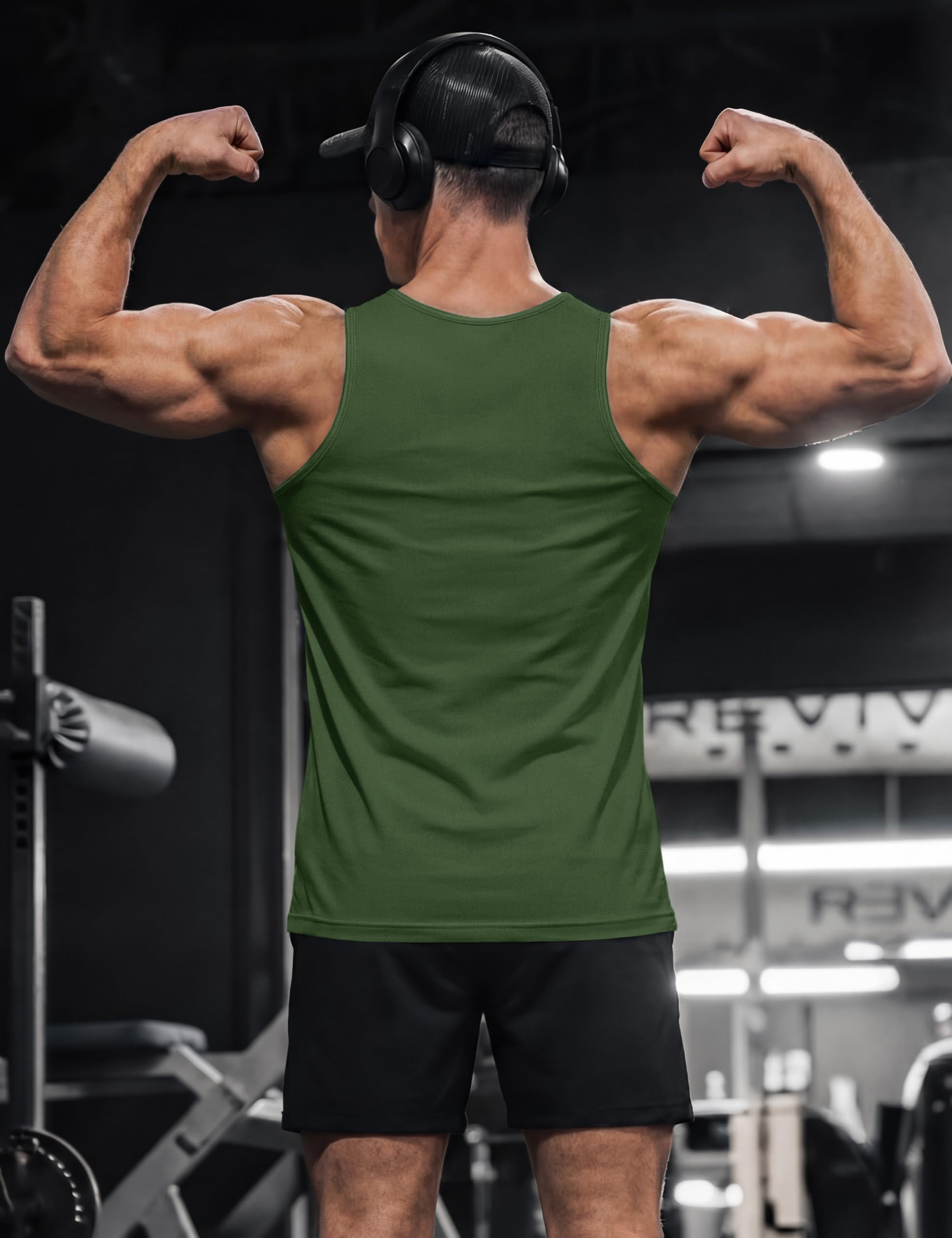 TACVASEN Camiseta Tirantes Hombre Gym Algodon sin Mangas Tank Top Secado Rápido Transpirable Fitness Entrenamiento Musculacion Verano Versatil