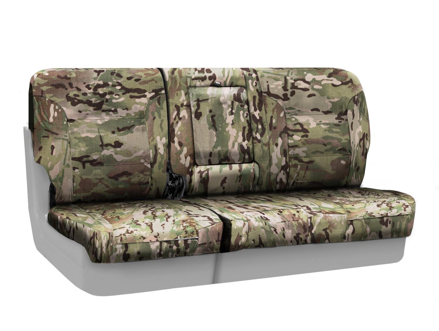 Coverking Rear 60/40 Bench Custom Fit Seat Cover for Select Hyundai Santa Fe Models - Cordura Ballistic (Multicam)