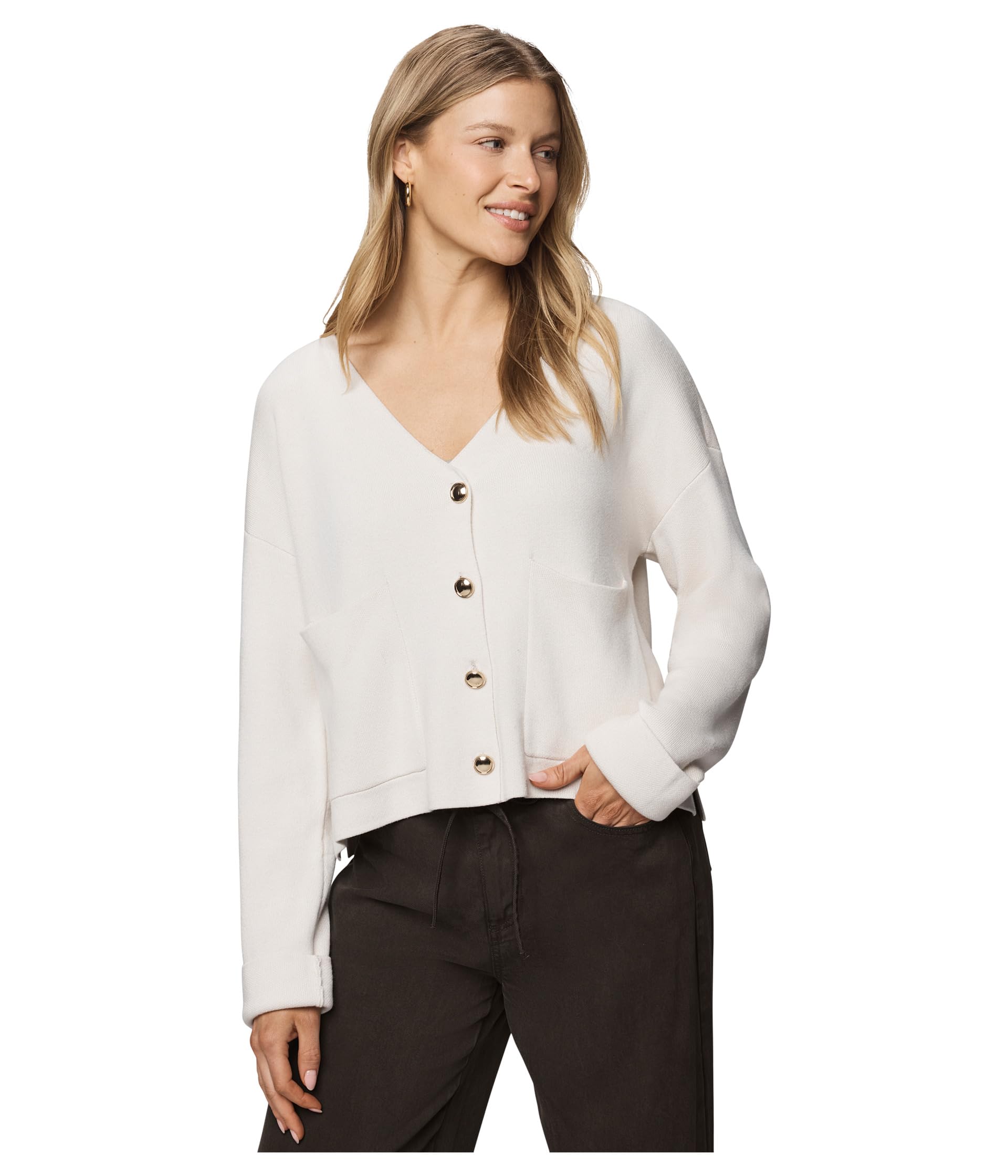 Splendid Womens Libby Cropped Cardigan