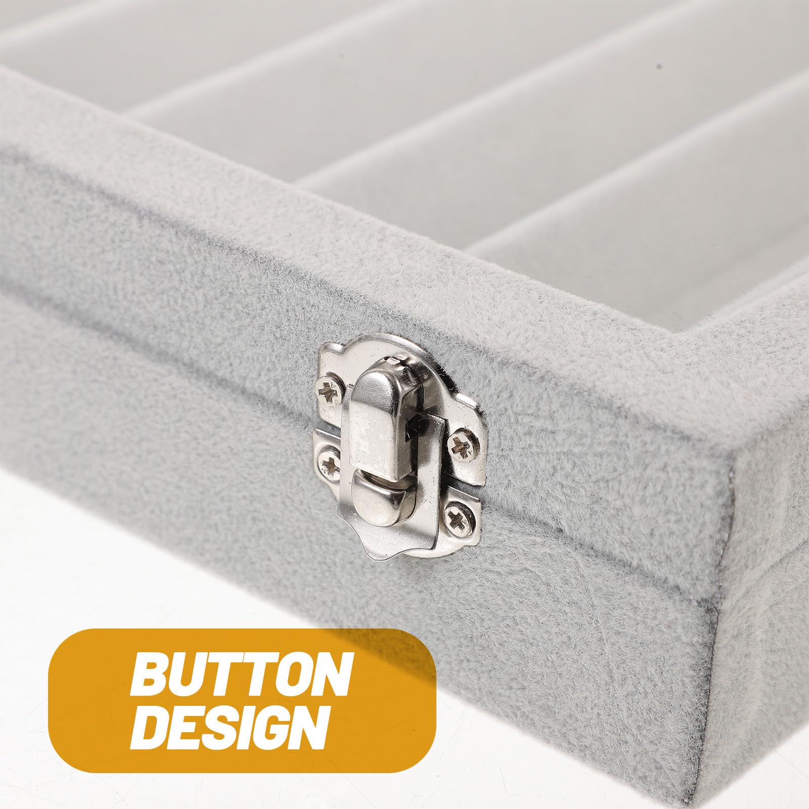 Caja de Joyas Transparente de 10 Compartimentos para Collares y Anillos