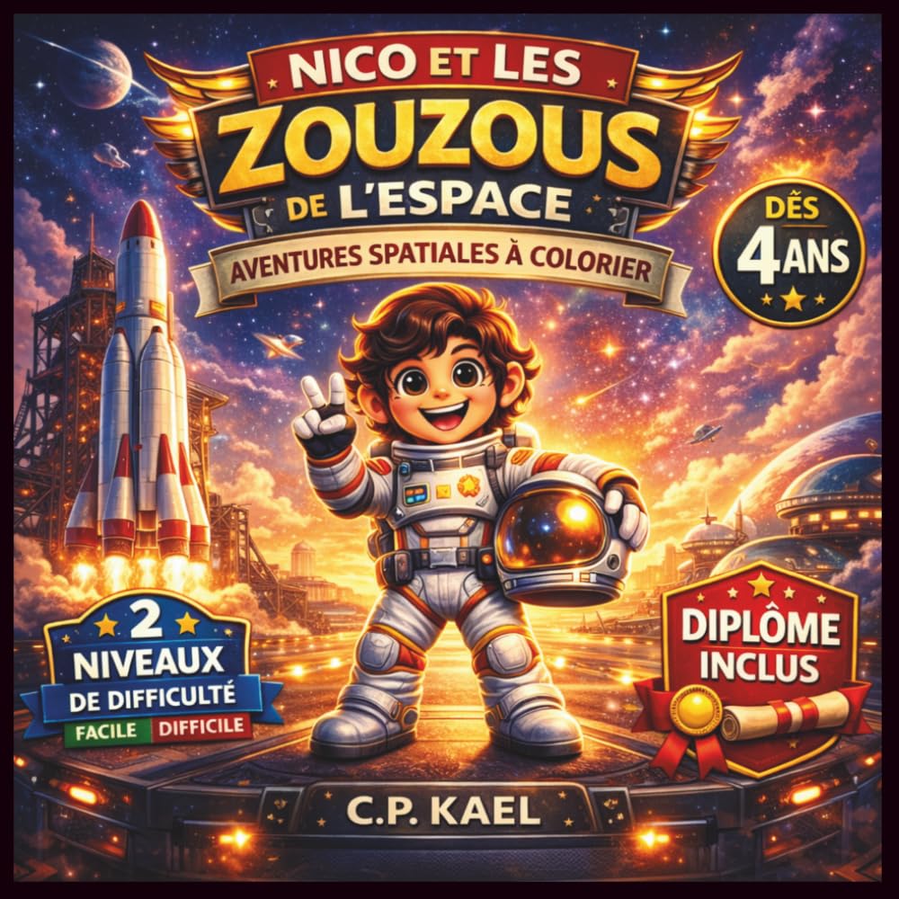Nico et les zouous de l'espace: aventures spatiales a colorier