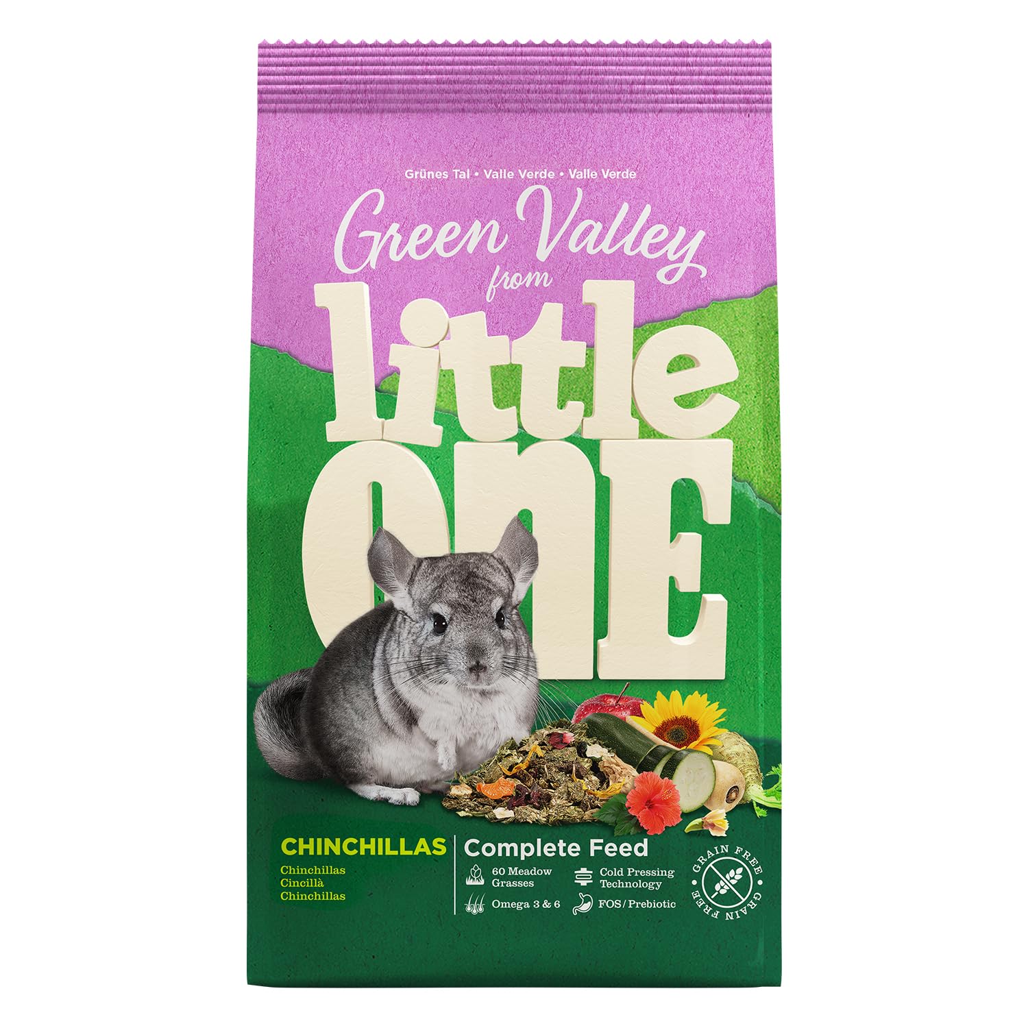 Little One Green Valley Grass food for chinchillas, 750 g