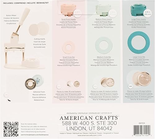 Vista 11 de We R Memory Keepers Kit de prensa de botón Blanco