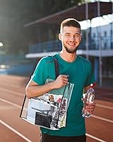 Vista 6 de Paquete de 6 bolsas transparentes aprobadas para estadios, bolsas de plástico transparente con asas, bolsa transparente para estadio, bolsa de playa