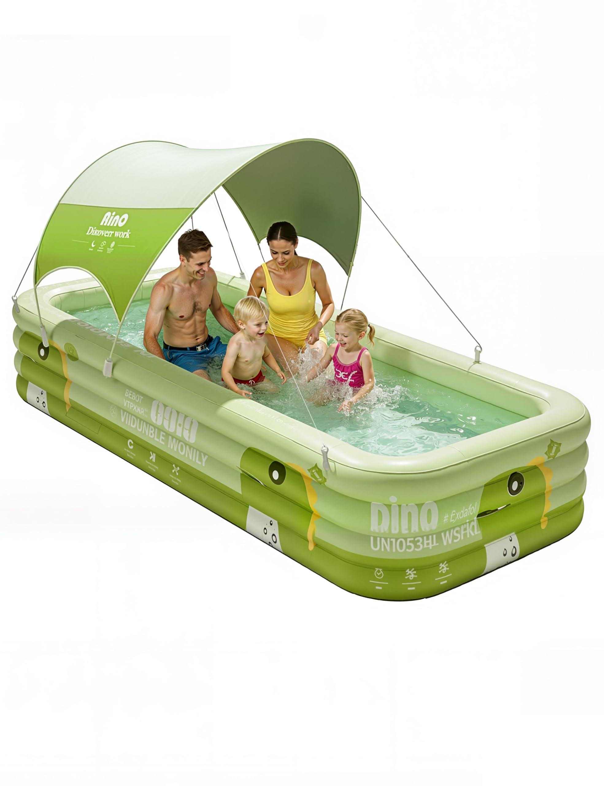 Photo 1 of 120" 4-Layer Thickened Inflatable Pool for Kids & Adults,Green