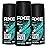 AXE Travel Deodorant, Body Spray, Apollo, 3-Pack - 48H High-Definition Scent & Odor Protection, Sage & Cedarwood, Aluminum-Free, 1 Oz Ea