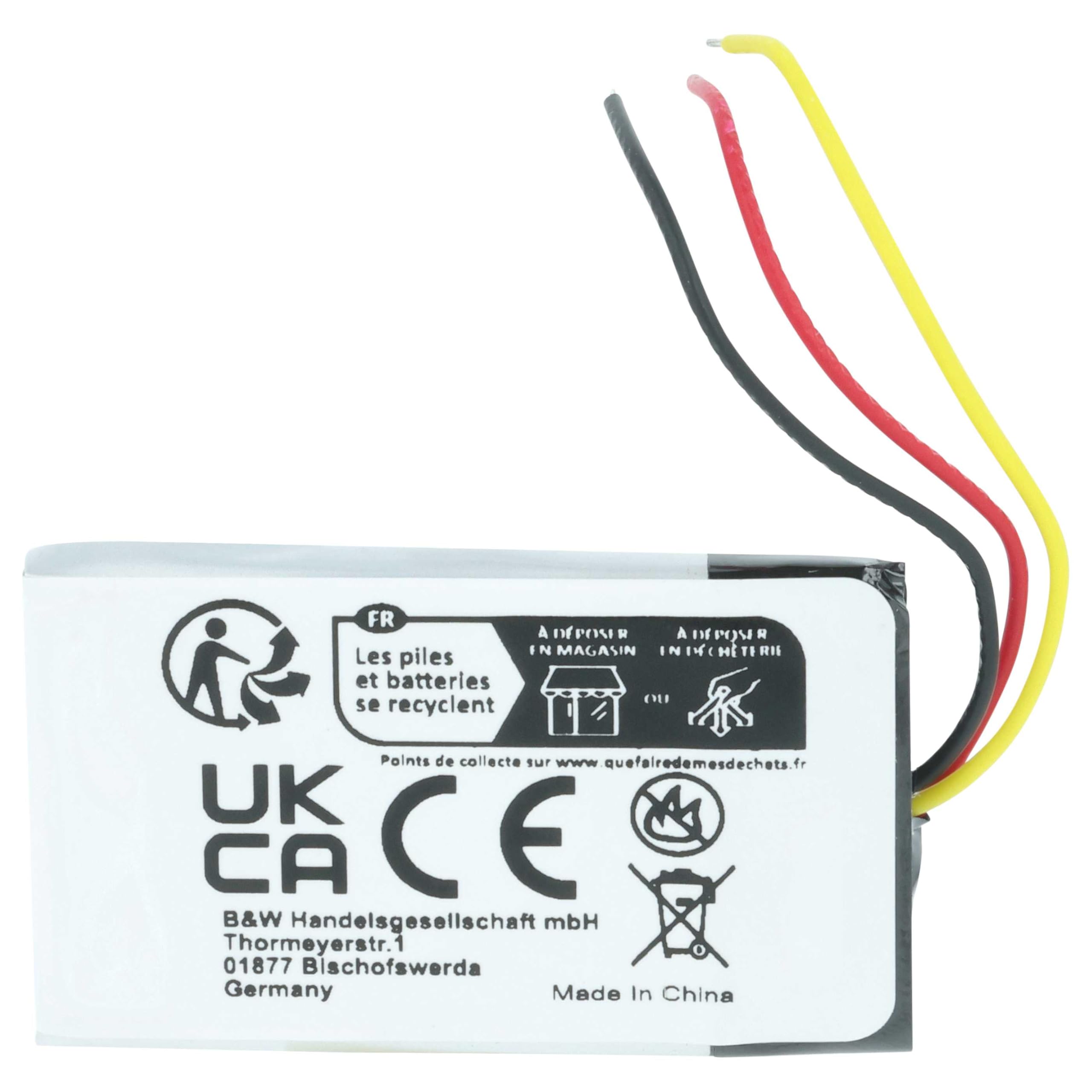 vhbw Akumulator litowo-polimerowy 400 mAh (3,7 V) do odtwarzacza wideo MP3 Apple iPod Nano 1. generacji, MA004LL/A, MA005LL/A, MA099LL/A jak 616-0223, 616-0224.