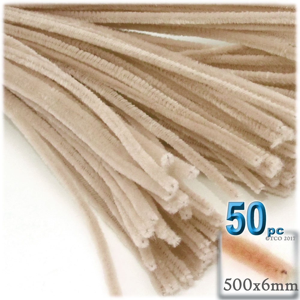 The Crafts Outlet Chenille Stems, Pipe Cleaner, 20-inch (50-cm), 50-pc, Bright Mix