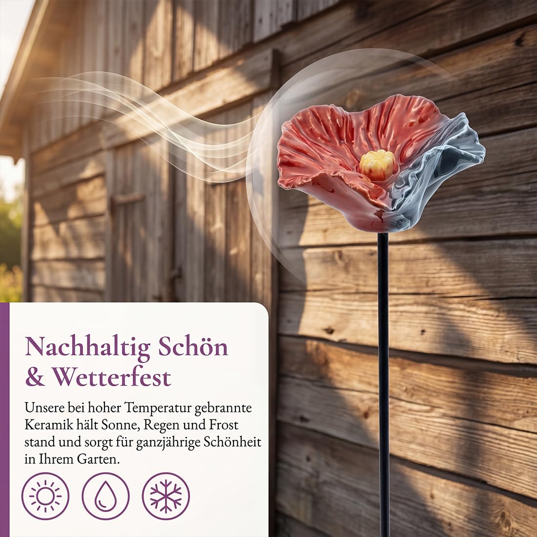 2026 Neu Handgemachte BienenblüTen – Wetterfeste Keramik-TräNken, 4er-Set, BienenträNke Keramiks Blume, Handgemachte BienenblüTen Keramiks FüR GäRten Und Den AußEnbereich (4PCS)