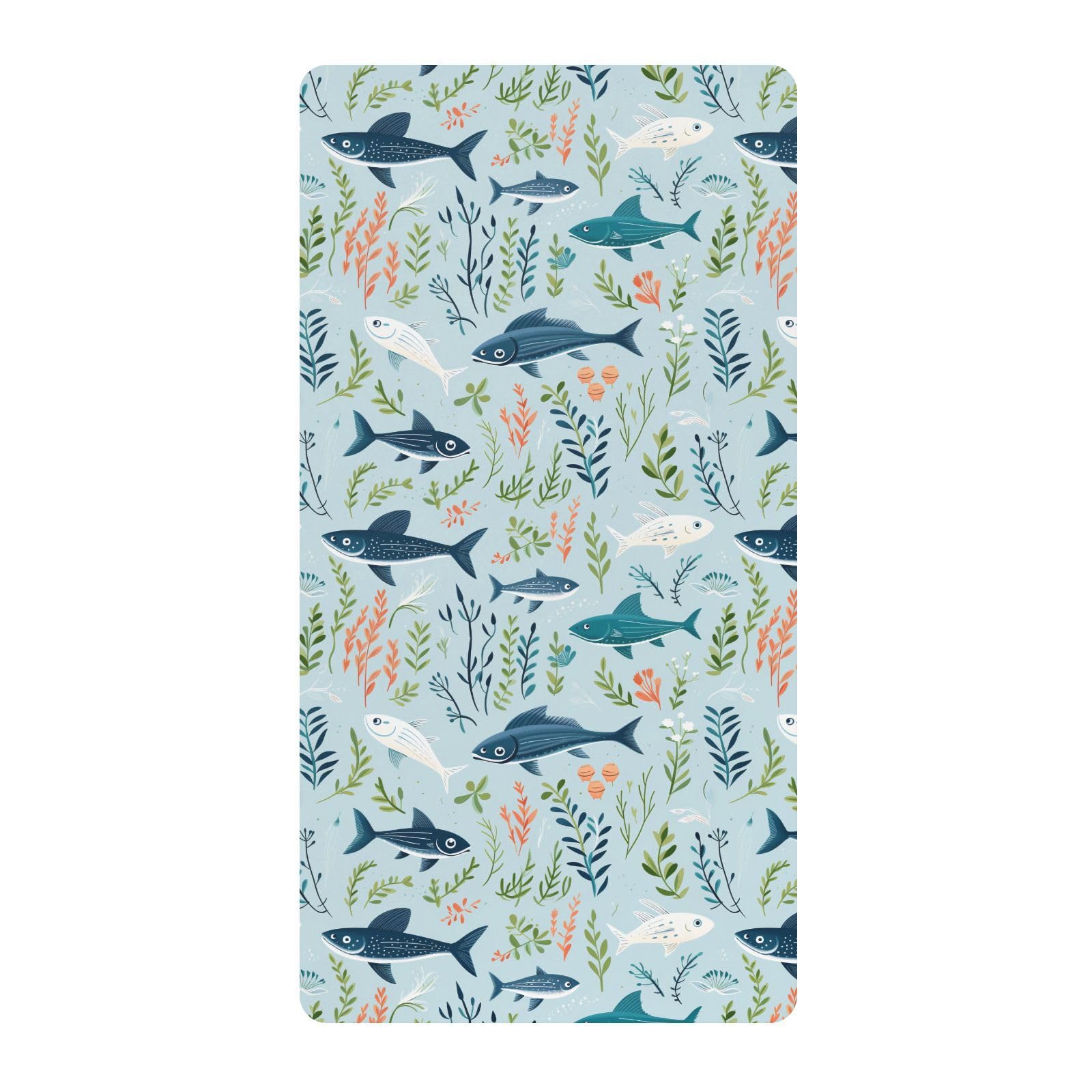 Spannbetttuch für Babybett, Motiv: Meeresalgen, für Jungen und Mädchen, weich, Standard-Matratze, 71,1 x 132,1 cm