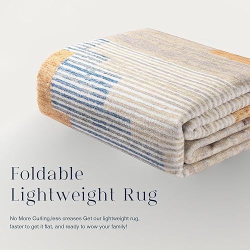 Miniatura 427 de Phantoscope Vintage Collection - Alfombra de área de 8 x 10 pies, alfombra grande para sala de estar, lavable, bohemio, antideslizante