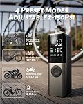 GPUTEK Electric Bicycle Pump, Mini Bike Pump 150PSI with Digital Pressure Gauge, Bicycle Pumps Electric Rechargeable with Valve Accessories for Road Bike, Mountain Bike, E-Bike, Motorcycle