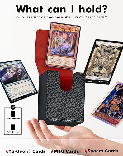 Miniatura 10 de ZLCA Caja de cartas compatible con MTG Yu-Gi-Oh! TCG, caja de almacenamiento de tarjetas con divisores con capacidad para más de 100 tarjetas con