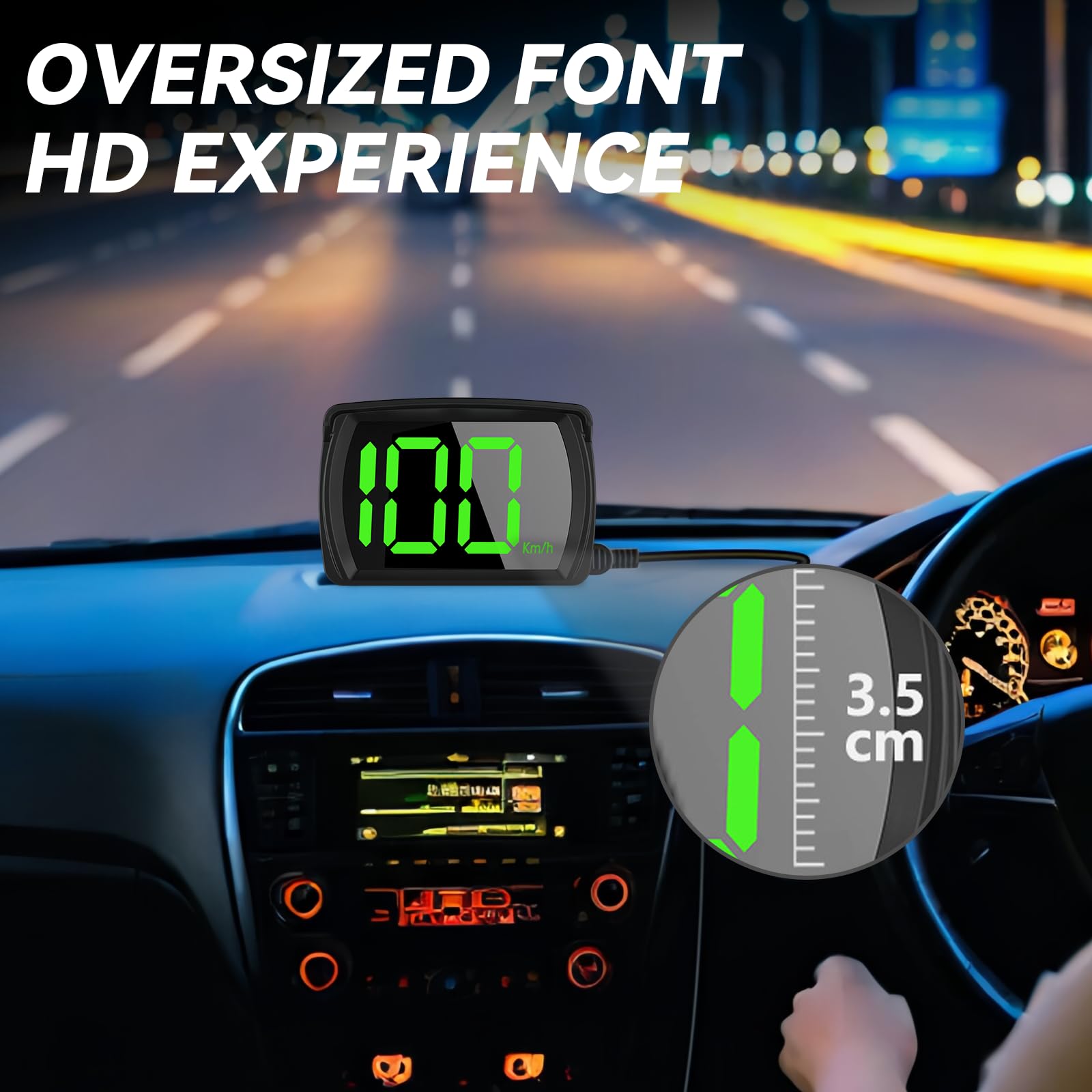 Tachimetro digitale universale HUD Head Up display, per auto, moto, bici