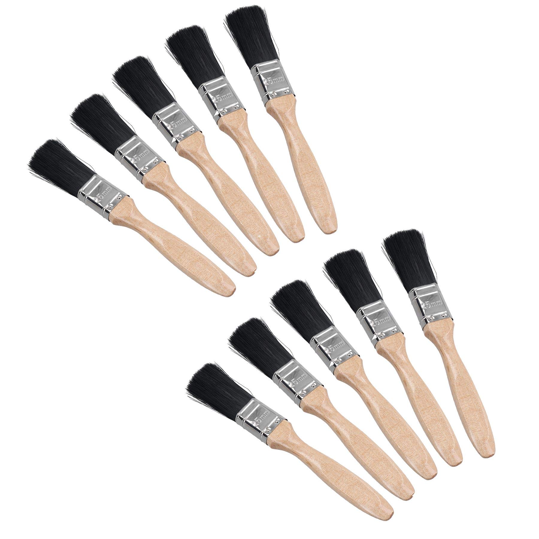 Ab Tools 1” 25Mm Professional Paint Brush Painters Painting Decorating Wooden Handle 10Pk