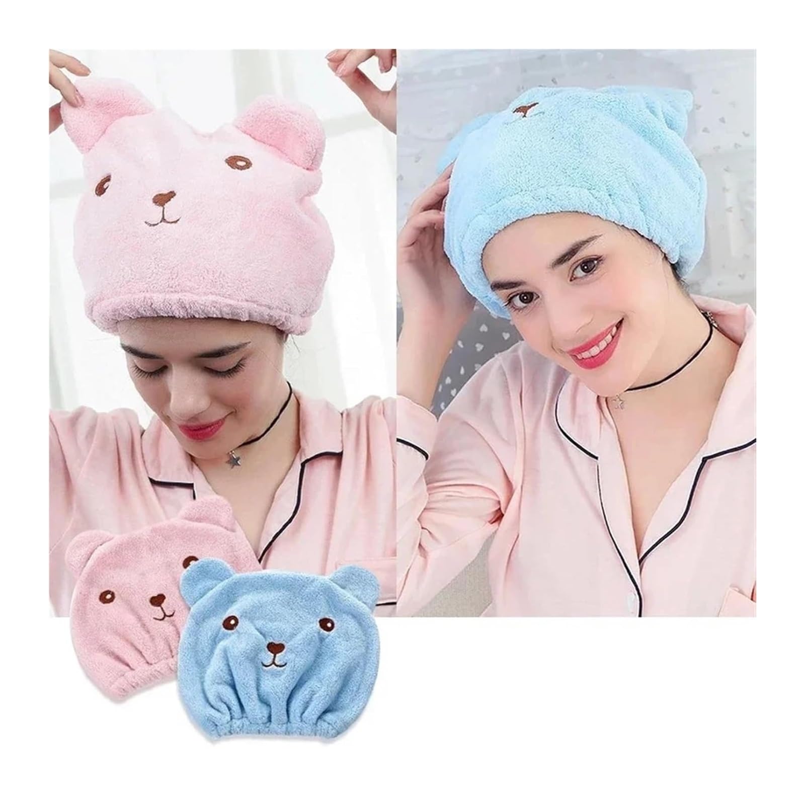 Gorro de Secado Cabello Microfibra | 2in1,10PCS