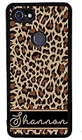 Vista 4 de Leopard Animal Skin Personalized Black Rubber Phone Case Compatible With Google Pixel 10, 10 Pro, 10 Pro XL, 9a, 9 Pro, Pixel 9, Pixel 9 Pro XL, 8a